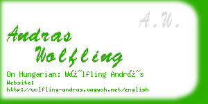 andras wolfling business card